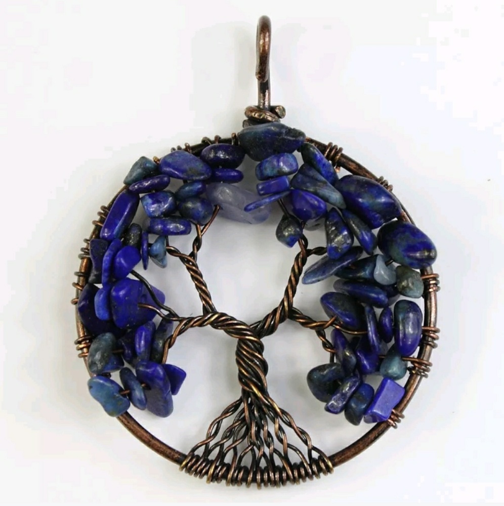 Lapis lazuli chip tree of life - Picture 1 of 4